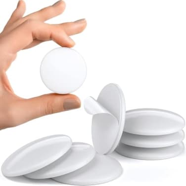 Strongest Home Wall Door Handle Stopper Set 7 Pieces of White Silicone Door Knob 157 Round Wall Shield Cushion Wall Protector for Door Handle Self Adhesive White Medium