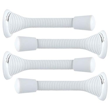 uxcell Door Stopper 4 Pack Door Stop Wall Rust Resistant Noise Cancellation 3 Spring Door Stoppers Protect Doors White