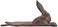Upper Deck Rabbit Design Cast Iron Door Stop Wedge Funny Brown Door Stop Rust Finish