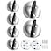 Gudui 6 Pack Door Stop Adhesive Door Stoppers Floor Mounted Door Stops No Drill with Rubber Bumper Wall Protector Stainless Steel Silver
