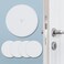 HOME MASTER HARDWARE 5 Wall Protector Round 5 Pack Doorknob Wall Shield Guard Door Stop Rigid Vinyl Hard Wall Protection Pads White with Self Adhesive Sticker