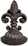Lulu Decor Fleur De Lis Sculpture Door Stop 2 Lbs Door Stopper Antique Black