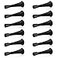 HOMOTEK 12 Pack Spring Door Stopper with Rubber Bumper 318 Flexible Spring Heavy Duty Wall Door Stop Low Mounted Door Bumper for Home Upgrade Black
