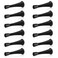 HOMOTEK 12 Pack Spring Door Stopper with Rubber Bumper 318 Flexible Spring Heavy Duty Wall Door Stop Low Mounted Door Bumper for Home Upgrade Black