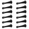 HOMOTEK 12 Pack Spring Door Stopper with Rubber Bumper 318 Flexible Spring Heavy Duty Wall Door Stop Low Mounted Door Bumper for Home Upgrade Black