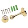 Litepak Magnetic Door Stop 3in Catch Protects and Holds PremiumGrade 3Pack Bright Brass