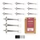 JD Jack N'Drill Jack NDrill 3 Rigid Door Stop 12 Pack Rustproof Satin Nickel Solid Door Stopper wDurable Rubber Tips Protects Walls Doors from Damage Great for Office Home