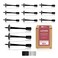 JD Jack N'Drill Jack NDrill 3 Rigid Door Stop 12 Pack Rustproof Black Solid Door Stopper wDurable Rubber Tips Protects Walls Doors from Damage Great for Office Home