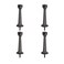 Litepak Liberty Premium Doorstop Metal Solid Rigid Door Stop Brushed 3 OilRubbed Bronze 4 Pack