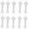 Rocky Mountain Goods Rigid Door Stop White Pack of 10 Heavy Duty Solid Door Stop with Quiet Rubber Tip Quieter Than Spring Door Stops Easy Install Baby Proof Non Removable End