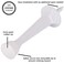 Rocky Mountain Goods Rigid Door Stop White Pack of 10 Heavy Duty Solid Door Stop with Quiet Rubber Tip Quieter Than Spring Door Stops Easy Install Baby Proof Non Removable End