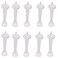 Rocky Mountain Goods Rigid Door Stop White Pack of 10 Heavy Duty Solid Door Stop with Quiet Rubber Tip Quieter Than Spring Door Stops Easy Install Baby Proof Non Removable End