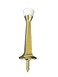 QCAA Rubber Tip Heavy Duty Solid Rigid Door Stop 3 Zinc Die Cast Brass Plated Made in Taiwan 20 Pack