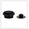 EVI Herrajes EVI Adhesive Doorstop 137 X 08 Threaded Base Black Rubber Stainless Steel Black Lacquered Includes Screw Clamping Anchor Mod I203
