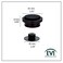 EVI Herrajes EVI Adhesive Doorstop 137 X 08 Threaded Base Black Rubber Stainless Steel Black Lacquered Includes Screw Clamping Anchor Mod I203