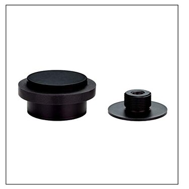 EVI Herrajes EVI Adhesive Doorstop 137 X 08 Threaded Base Black Rubber Stainless Steel Black Lacquered Includes Screw Clamping Anchor Mod I203