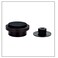 EVI Herrajes EVI Adhesive Doorstop 137 X 08 Threaded Base Black Rubber Stainless Steel Black Lacquered Includes Screw Clamping Anchor Mod I203