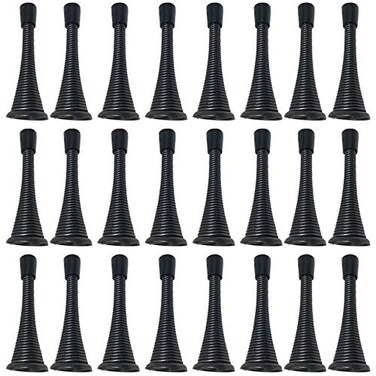 Litepak 24 Pack Spring Door Stoppers 3 Heavy Duty Door Stop Steel wPlastic Bumper Oil Rubbed Bronze