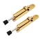 Ekris Kickdown Door Stop 2Pack Easy Step Door Stopper Spring Loaded Telescopic Step OnOff Door Stopper Rubber Adjustable Heavy Duty Door Locks Holder StopRelease by Foot Bright Gold