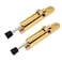 Ekris Kickdown Door Stop 2Pack Easy Step Door Stopper Spring Loaded Telescopic Step OnOff Door Stopper Rubber Adjustable Heavy Duty Door Locks Holder StopRelease by Foot Bright Gold