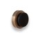 EVI Herrajes EVI Door Stoppers Solid Brass Wall Door Stop Adhesive and Screw Fastening Black Protector Rubber 094 x 055 Inch Door Stop