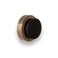 EVI Herrajes EVI Door Stoppers Solid Brass Wall Door Stop Adhesive and Screw Fastening Black Protector Rubber 094 x 055 Inch Door Stop