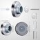 Pangda Concave Wall Door Bumper Stop Silver Stainless Steel Wall Door Bumper with 118 Inch Gray Round Rubber Protector StopsSilver50 Pieces