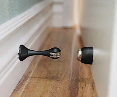 Safus Magnetic Door Stop Charcoal Black 2pc Set