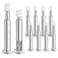 HUTLON 10 Pack Door Stops 44 Inch Door Stopper for Wall Spring Loaded Soft Rubber Door Bumper Wall Protector Brushed Nickel Door Stop