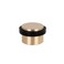 EVI Herrajes Adhesive Brass Door Stopper 11x082 Inch Floor Installation Black Shock Absorber Mod I103MT