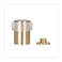 EVI Herrajes EVI Door Stops Brass Door Stopper Screw Fastening White Rubber Protector 095 x 138 Inch Door Stop