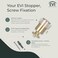 EVI Herrajes EVI Door Stops Brass Door Stopper Screw Fastening White Rubber Protector 095 x 138 Inch Door Stop