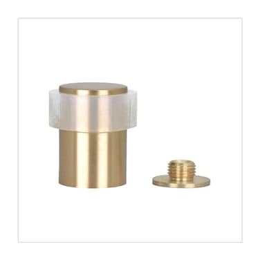 EVI Herrajes EVI Door Stops Brass Door Stopper Screw Fastening White Rubber Protector 095 x 138 Inch Door Stop