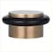 EVI Herrajes Antique Brass Door Stopper 11x082 Inch Adhesive Floor Installation Black Shock Absorber Mod I103CU
