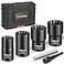 THINKWORK 12 Inch Drive Lug Nut Removal Tool 6Piece Wheel Lock Removal Kit Lug Nut Remover for Stripped Rounded Damaged Frozen Rusted Bolts