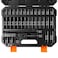 BOEN 12 Drive Impact Socket Set 33 Piece Deep Shallow Metric Socket Set 8mm to 22mm Includes 5 10 Extension Bars Universal Joint 6 Point Design CrV Steel Meets ANSI Standards