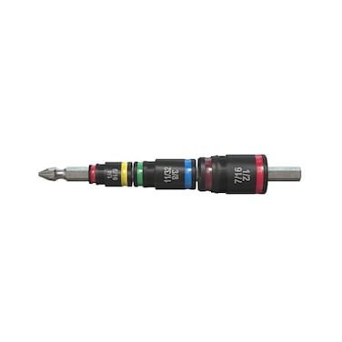 Malco 7in1 CRHEX Flip Bit Socket Set with 3 cleanable reversible and stackable colorcoded sockets featuring an ultrapowerful magnet and a 2 Phillips integrated driver head Impact Rated
