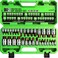 SWANLAKE GARDEN TOOLS SWANLAKE 32 Piece Hex Bit Socket SetSAE and Metric 14 38 12 Drive Socket Set S2 CrV Steel