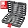 CARBYNE 18Piece Extra Long Hex Allen Bit Socket Set SAE 18 to 38 in and Metric 3 to 10mm 38 in Drive S2 Steel CrV Sockets 61 in Length Durable Case