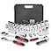 FIRSTINFO TOOLS FIT YOUR NEEDS FIRSTINFO F32283 Low Profile PassThrough Socket Wrench 52 Pcs Set SAEMetric 14 38 12 Wrench Spline Socket Set For Damaged Fasteners