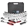 FIRSTINFO TOOLS FIT YOUR NEEDS FIRSTINFO F32283 Low Profile PassThrough Socket Wrench 52 Pcs Set SAEMetric 14 38 12 Wrench Spline Socket Set For Damaged Fasteners