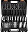 VEVOR Impact Socket Set 12 Inches 19 Piece Deep Socket 6Point Sockets Rugged Construction CrV 12 Inches Drive Socket Set Impact 38 inch 112 inch with a Storage Cage