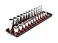 TEKTON 38 Inch Drive Shallow and Deep 6Point Socket Set with Rails and Tray 24Piece 819 mm SHD91215