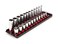 TEKTON 38 Inch Drive Shallow and Deep 6Point Socket Set with Rails and Tray 24Piece 819 mm SHD91215