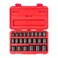 TEKTON 12 Inch Drive Shallow 6Point Impact Socket Set with Case 23Piece 1032 mm SID92322