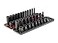 TEKTON 38 Inch Drive 12Point Impact Socket Set with Rails and Trays 42Piece 51634 in 819 mm SID91217