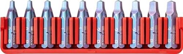 PB Swiss Tools Robertson Bit Block PB C6708 CN 100 Swiss Made 10Piece Bit Set with 10 Square C6 14 PrecisionBits Size 03