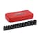 CASOMAN 13 Pieces 38Inch Drive Impact Socket Set 6Point Metric Shallow CRV 7mm to 19mm Heavy Duty Blow Molded Storage Case