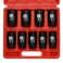 CASOMAN large socket set 12 Inch Drive Deep Spindle Axle Nut Impact Socket Set 6 Point CRMO Metric 29mm38mm 9Piece 12 Dr Deep Impact Socket Set