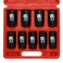 CASOMAN large socket set 12 Inch Drive Deep Spindle Axle Nut Impact Socket Set 6 Point CRMO Metric 29mm38mm 9Piece 12 Dr Deep Impact Socket Set